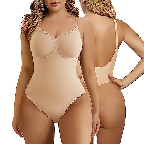 SHAPERX Bodysuit Figurenformend Damen Shapewear Bauchweg Body Shaper Tanga...