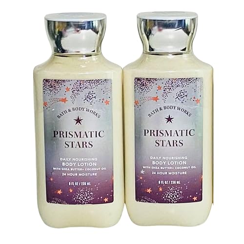 Bath & Body Works Daily Nourishing Body Lotion, Set of 2, 8oz Each (Prismatic Stars)