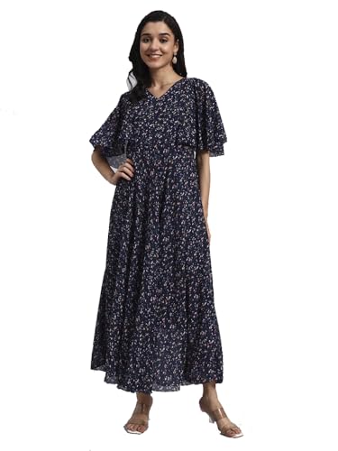 Image of HELLO DESIGN Women V-Neck Solid Maxi Dresses
