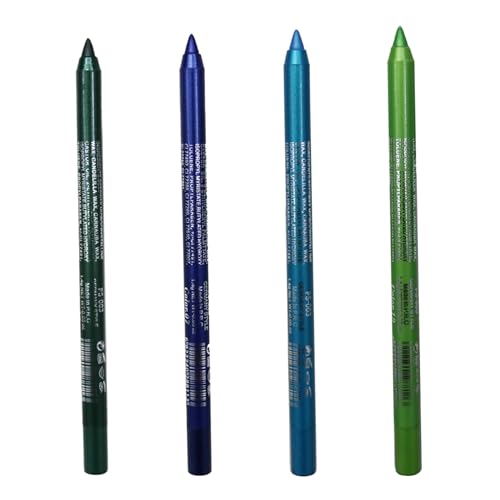 Naisicatar 4pcs eyeliner crayon 4 couleurs épreuve d'eye-eye-liner pailleté durable 8,5 g de maquillage imperméable crayon à paupières eyeliner, style 2
