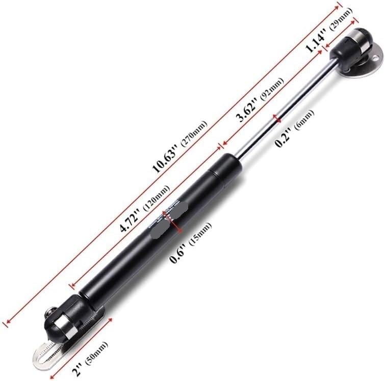 Zawiasy hydrauliczne do drzwi szafek kuchennych ze sprężyną gazową 6-15 kg – regulowany wspornik podnoszący do mebli(White,6PCS 6KG (60N) (13LB))
