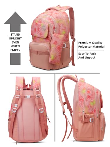 Image of Lavie Sport Sunset Laptop Backpack | 36 Liters | Fits Upto 16 Inch | Laptop Compatiable | Rain Cover