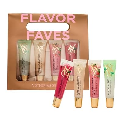 Victorias Secret 4-Piece Flavor Favorites Lip Gloss Gift Set, Giftsets for women