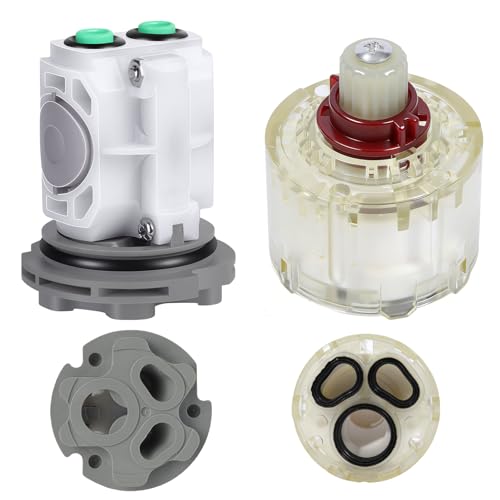 2 Pack M952100-0070A Pressure Balancing Set and A954.4400070a Cartridge Compatible with American Standard Valve Shower Cartridge Replacement Kit for Tub and Shower Faucet Valve Replacement Parts