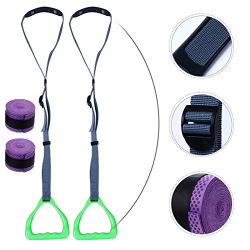 BESPORTBLE 1 Conjunto de Anéis de Ginástica Anéis Crossfit Alças Ab Tiras Cintas Suspensas Puxar Ané