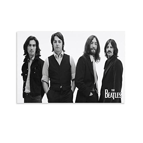 The Beatles – Poster décoratif sur toile – Noir et blanc – Décoration murale – Pour chambre à coucher familiale – 40 x… - Les Beatles, Paul McCartney, John Lennon, RIngo Starr, George Harrison The Beatles - Poster décoratif sur toile - Noir et blanc - Décoration murale - Pour chambre à coucher familiale - 40 x…