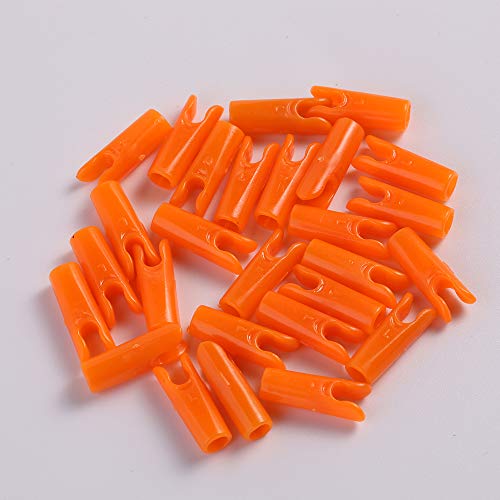 Bicaster 24Pcs Archery Aluminum Pins + Pc Pin Out Nocks For Id 4.2Mm Shaft (Orange) #TOP1