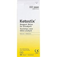 Bayer Ketostix® Keto-Teststreifen Urinteststreifen, Harnzucker, Ketose, 50 Stück