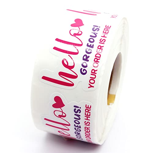 Autocollants Hello Gorgeous pour sécuriser et décorer le papier de soie de vos commandes