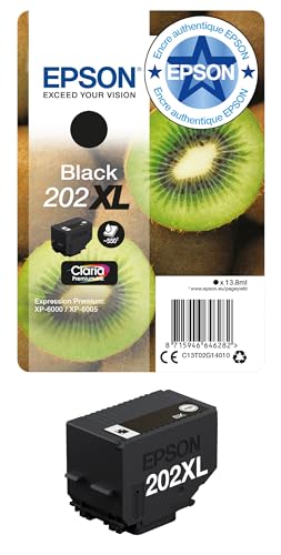 Cartouche d'encre Epson originale 202 XL Noir Amazon Dash Replenishment est prêt