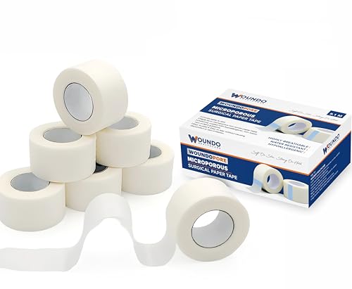 Image of Microporous Surgical Tape 12.5mm x 9.1m (Pack of 24 Rolls)| Breathable Paper Tape for Wound Dressing, First Aid & Medical Use | Hypoallergenic & Strong Adhesion