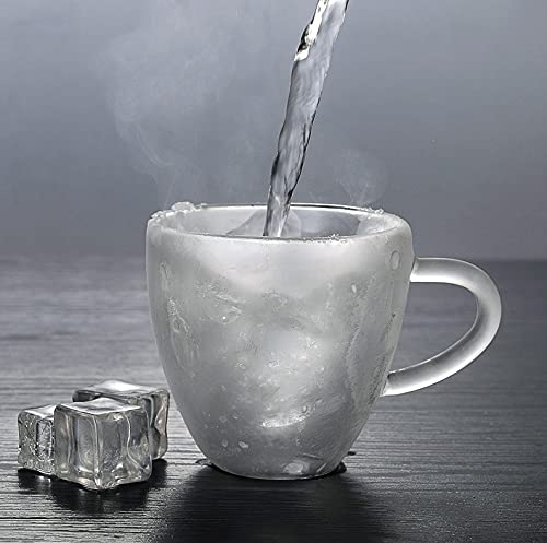 Smisme Drinking Heart Shaped Double Walled Insulated Glass Coffee Mugs Or Tea Cups,2Pack Borosilicate Glass Mug For Latte, Cappuccino With Good Grip Handle #TOP4