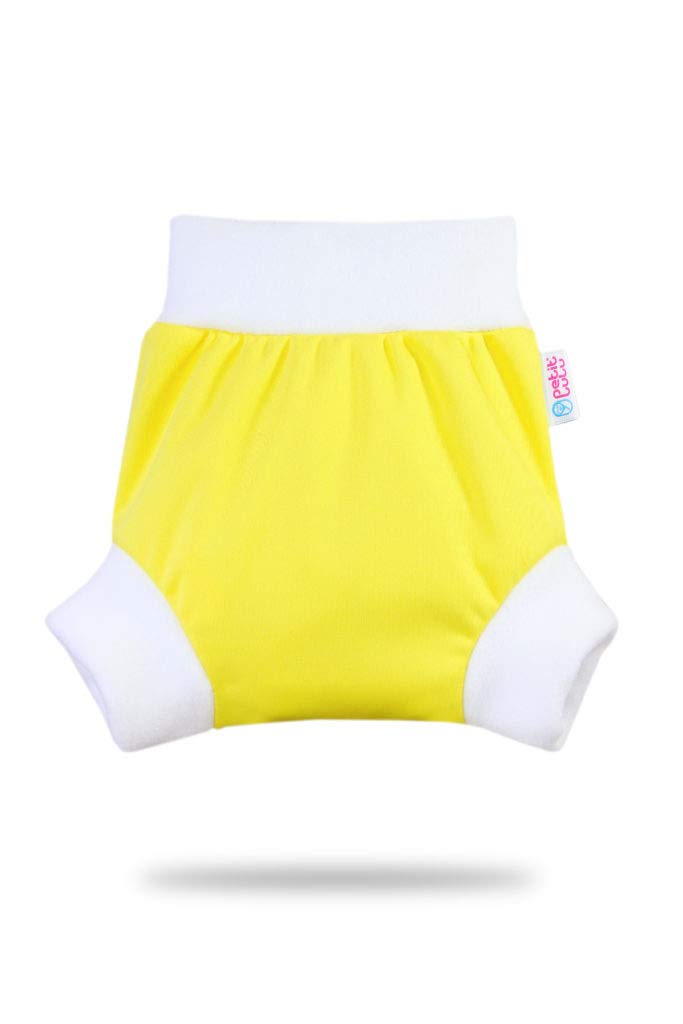 Shorty en PUL Petit Lulu | Rainbow Culotte de Protection | Pull Up Couche | Taille L | Réutilisable & Lavable | Étanche | Couches Lavables | Fabriqué en Europe (Yellow)