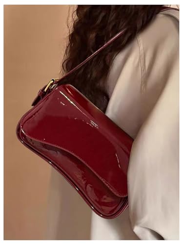 OYOANGLE Women's PU Leather Structured Shoulder Bag Office Work Elegant Square Handbags Adjustable Strap Purse2