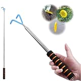 HICCYRODLY Disc Golf Retriever Disc Golf Grabber 10 Fuß Tragbare Teleskopstange mit StrapazierfäHigem Haken für Draussen Disc