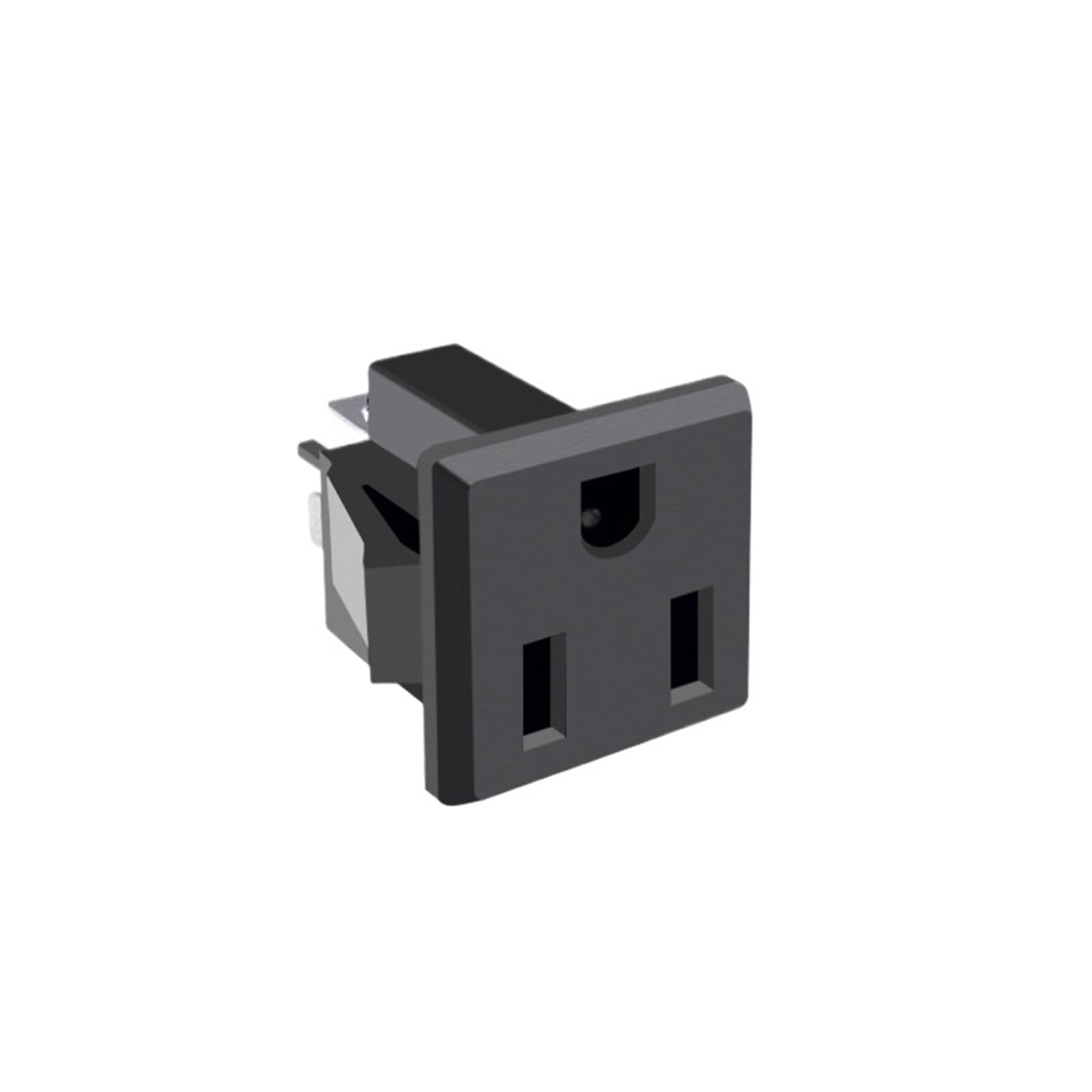 Zócalo de poder de 125V para empotrar en paneles mecánicos e industriales 4