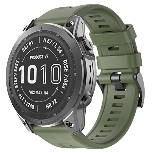 Correa de silicona compatible con Garmin Fenix 7X 26 mm miniatura 1