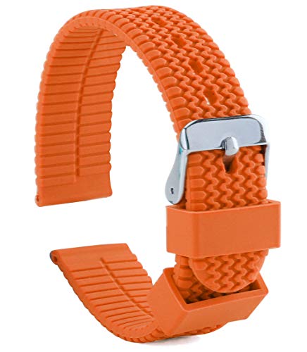 UNITED WATCH BANDS Silicone Watch Band for Men and Women - Replacement Rubber Watch Strap, 18mm 20mm 22mm 24mm, Includes Spring Bar & Tool, Multiple Colors, Waterproof & Durable Watch Band Replacement