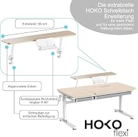 HOKO Kinderschreibtisch höhenverstellbar 100x60 cm mit Aufsatz & Buchstütze – Ansicht 9