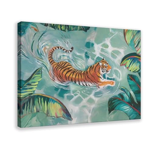 Poster tigre jungle sur toile déco murale pour rompre la monotonie
