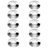 TAODAN 10PCS 1/2 Inch Chrome Plated Stainless Steel Locking Eye Plate Flange Tube Covers Triangle Valve Shower Faucet...