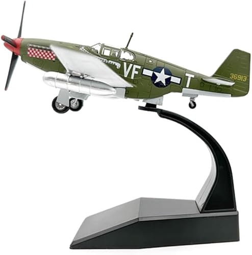 Miniatura 4 de yuanpulalala 1 72 US P51 Mustang modelo de avión de combate de la Segunda Guerra Mundial terminada colección de exhibición de simulación estática
