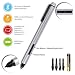 Surface Pro Pen, 4096 Levels of Pressure Surface Stylus Pen for Surface Pro 3 Pro 4 with Eraser Function and 2 Tips- Silver