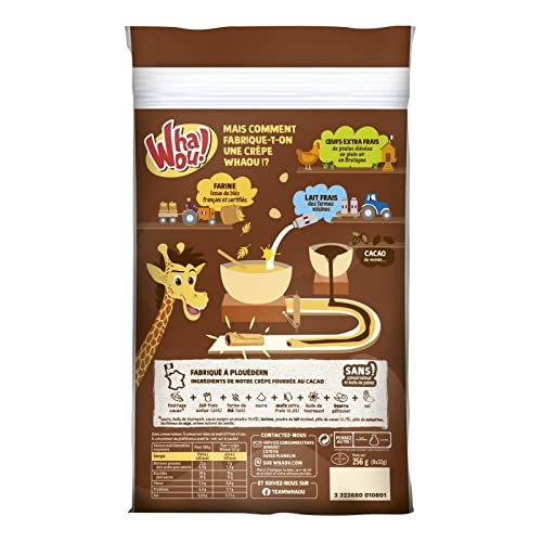 Délices Gourmands: Crêpes Chocolatées à Fondre x8 256g - Wow vos Papilles! Moelleuses et Délicieusement Chocolatées - Retrouvez le Goût du Waou - Le Lot De 4