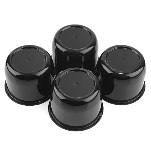 Rtrhinotuning 4 Pack 3Inch Wheel Center Caps Plastic Push Thru For Weld Racing Hub 5 Lug Wheel High Black #TOP5