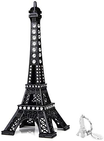 SICOHOME Eiffel Tower 7.0" Black Eiffel Tower Cake Topper with Blings