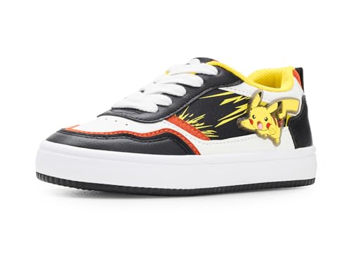 Ground Up Boys Youth Boys Pokemon Low Top (Little Kid) Black Yellow 1 Medium Little Kid
