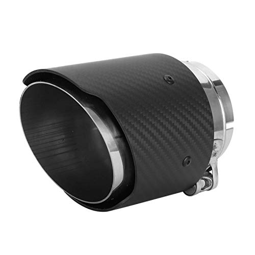 Gola di coda di scarico, 80mm Ingresso 101mm Uscita Fibra di carbonio Gola di coda Punta di scarico opaca a lato dritto Misura per CX5 CX4(Argento)