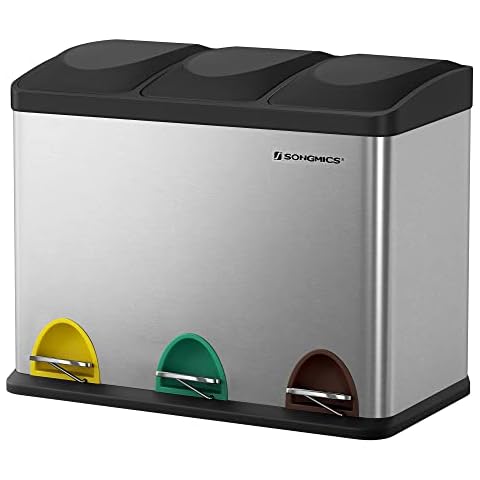 Cubo de Basura SONGMICS Pedal Reciclaje 45L Cover