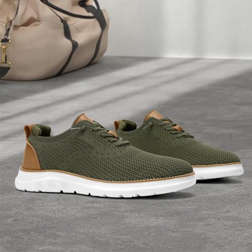 Image of Men's Mesh Sneakers Oxfords Lace-Up Lightweight Casual Walking Shoes Driving Shoes