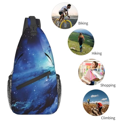 Mochila Sling Unisex Negra Tipo Crossbody miniatura 5