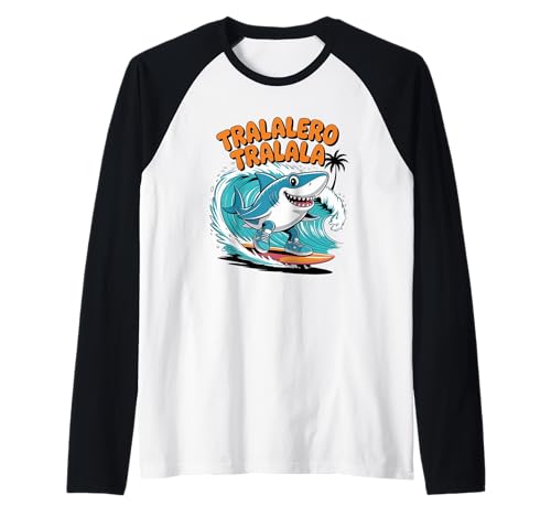Zapatillas Tralalero Tralala Shark Meme Camiseta Manga Raglan