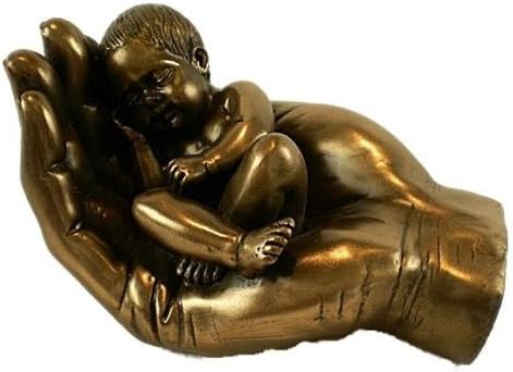 Bronze Baby in Hand Ornament Handful Of Love, Ideal Christening Gift or New Baby Keepsake