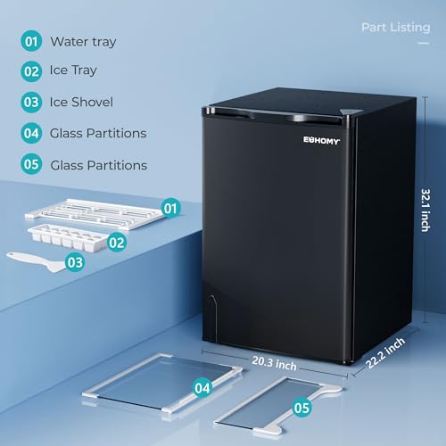 Euhomy RSD-44H 4.4 Cu.Ft Mini Fridge With Freezer, Single Door Compact Refrigerator thumb #5