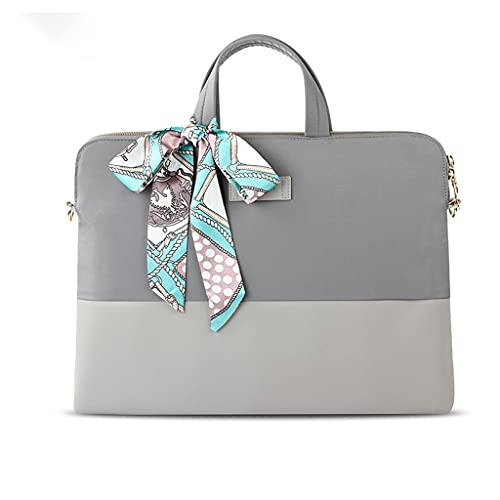 Laptoptasche Für Frauen Leder Wasserdicht 13-14-Zoll-Arbeits-Computer-Schulter-Messenger-Tasche-Aktentasche □ Laptop-Hülse □ Pase Graues Rosa (Color : A, Size : Medium) Cover
