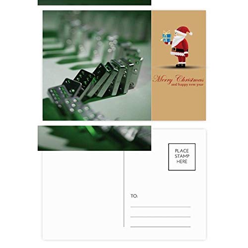 Cartes postales Mahjong Domino avec Père Noël - Idée cadeau de Noël originale pour collectionneurs