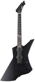 4 String Snakebyte Signature Series James Hetfield Electric Guitar with Case, Black Satin, Right Handed, (LSNAKEBYTEBLKS)