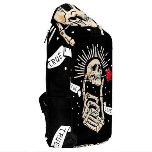 Sac à dos squelette gothique multicolore pour voyage et randonnée