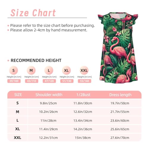 Augenstern Flutter Sleeve Nightgown Tropical-Summer-Flamingo-Floral Soft Sleepwear Nightdress3