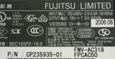 富士通 中古FUJITSU 19V7.9A FMV-AC318 se1289 khxv5rg Amazon.co.jp: 富士通 中古FUJITSU 19V7.9A FMV-AC318 se1289