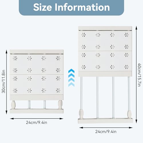 HERCHR Erweiterbares Schrank-Spannregal, Kleiderschrank-Trennbrett-Aufbewahrung, Ausziehbare Stange, Platzsparende Geschichtete Trennwand Für Den Schrank(30-40cm)