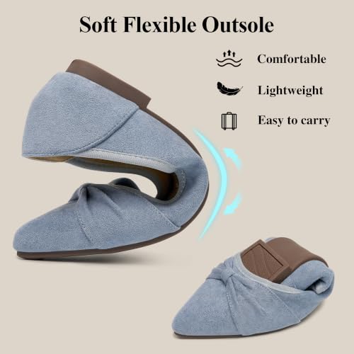 Ecetana Flats for Women Comfortable Dressy Pointed Toe Ballet Flats Blue by Ecetana - Used condition - Image 6