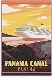 Panama Canal Arte Imprimir Vintage Viaje Póster Retro Pared Arte Lienzo Póster Habitación Decoración Hogar Decoración Sin Marco 30x45cm