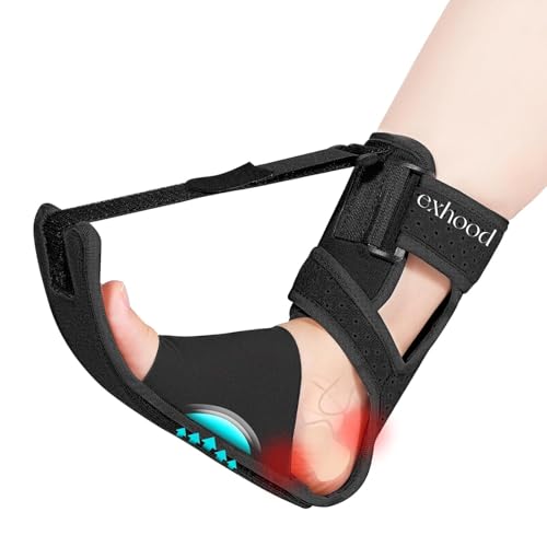 2PCS Upgraded Plantar Fasciitis Night Splint (Black)