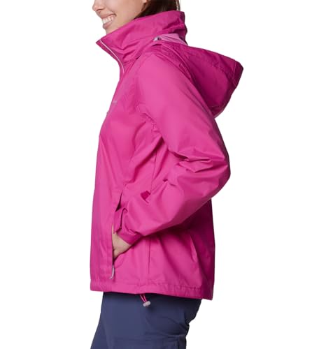 Columbia Womens Switchback IV Rain Jacket, Fuchsia, Large by Columbia - Image 2