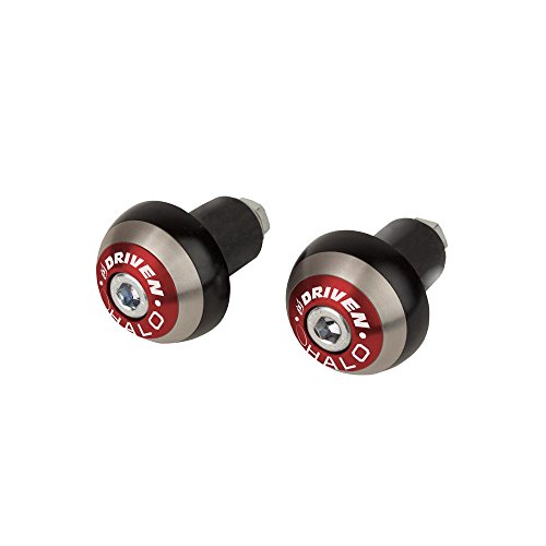 Driven Racing Halo Street Motorcycle Bar End Weights - Red/One Size